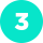 Ícone azul com número 3 em branco, usado para representar a terceira etapa ou sequência em processos da LC Engenharia.