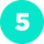 Ícone azul com número 5 em branco, usado para representar a quinta etapa ou sequência em processos da LC Engenharia.